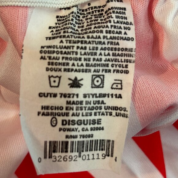 Pirate red white stripe Polyester  Pants Disguise NWOT - Picture 6 of 6